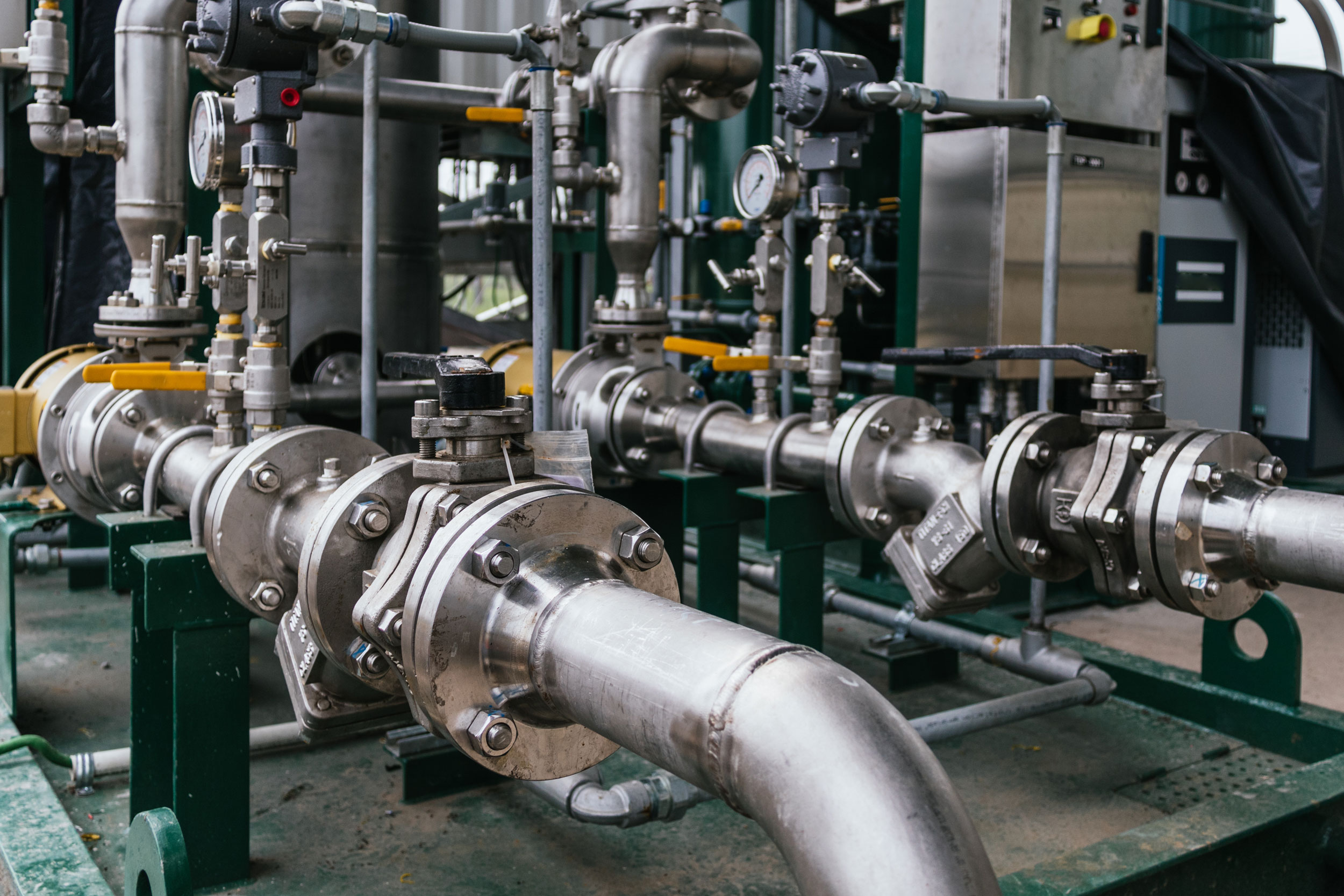 closeup view cylindrical grinder industrial concept