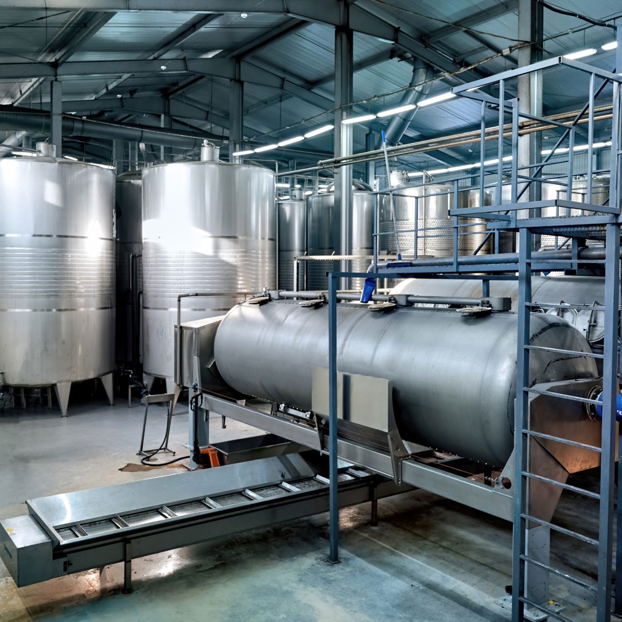 metal wine storage tanks winery